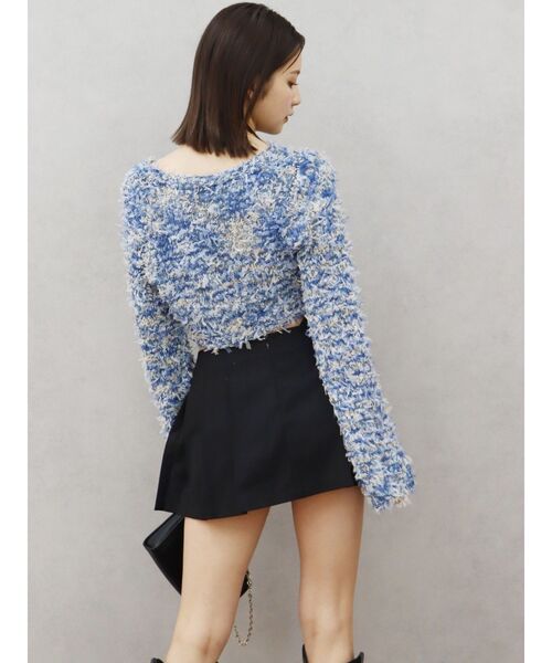 EVRIS(エヴリス)の「オープンウエストプリーツミニスカート(スカート・レディース・グレー/ブラック・MEDIUM/SMALL)」の6枚目の写真