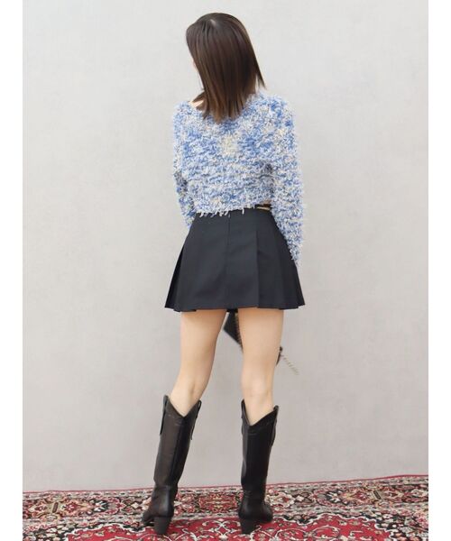 EVRIS(エヴリス)の「オープンウエストプリーツミニスカート(スカート・レディース・グレー/ブラック・MEDIUM/SMALL)」の7枚目の写真