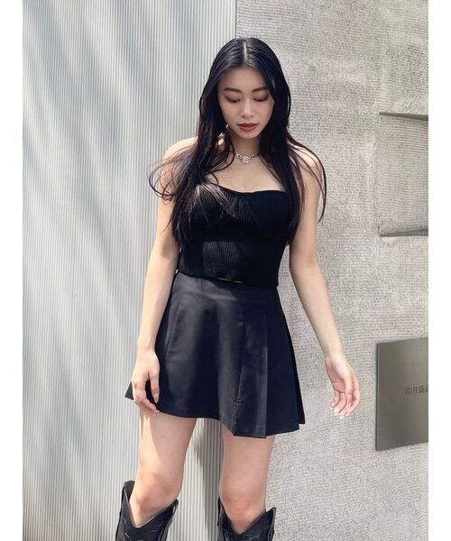 EVRIS(エヴリス)の「オープンウエストプリーツミニスカート(スカート・レディース・グレー/ブラック・MEDIUM/SMALL)」の14枚目の写真