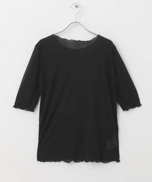 ITEMS URBANRESEARCH（アイテムズ アーバンリサーチ）の「シアーメロウハンソデプルオーバー（Tシャツ/カットソー・レディース・ホワイト/ブラック/ライトブルー・FREE）」の12枚目の写真