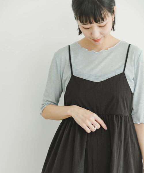 ITEMS URBANRESEARCH（アイテムズ アーバンリサーチ）の「シアーメロウハンソデプルオーバー（Tシャツ/カットソー・レディース・ホワイト/ブラック/ライトブルー・FREE）」の15枚目の写真