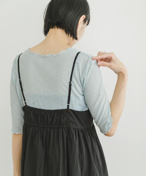 ITEMS URBANRESEARCH（アイテムズ アーバンリサーチ）の「シアーメロウハンソデプルオーバー（Tシャツ/カットソー・レディース・ホワイト/ブラック/ライトブルー・FREE）」の17枚目の写真