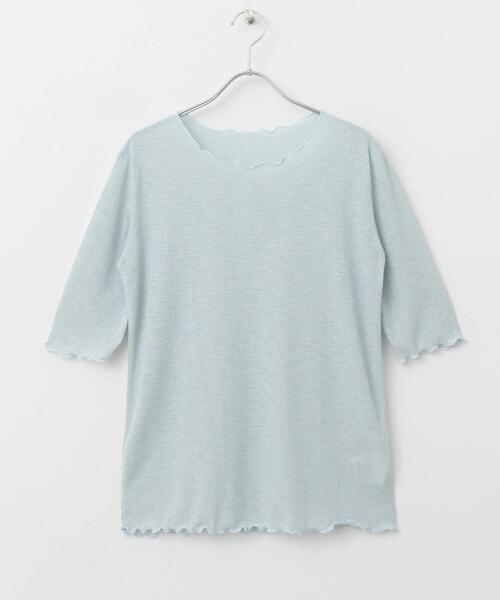 ITEMS URBANRESEARCH（アイテムズ アーバンリサーチ）の「シアーメロウハンソデプルオーバー（Tシャツ/カットソー・レディース・ホワイト/ブラック/ライトブルー・FREE）」の20枚目の写真