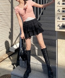 by muni:r | レースカンカンミニスカート/2024 SS COLLECTION(スカート)