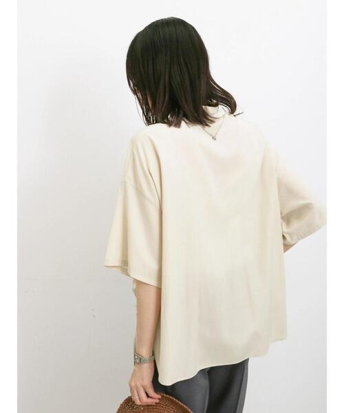 Samansa Mos2 blue(サマンサモスモスブルー)の「前裾ドロストシャツ(シャツ/ブラウス・レディース・イエロー/オフホワイト/サックスブルー・F)」の18枚目の写真