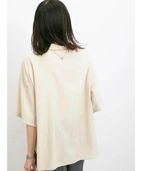 Samansa Mos2 blue(サマンサモスモスブルー)の「前裾ドロストシャツ(シャツ/ブラウス・レディース・イエロー/オフホワイト/サックスブルー・F)」の19枚目の写真