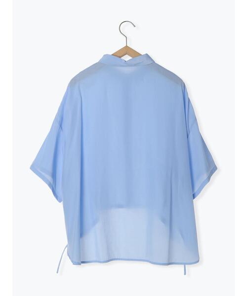 Samansa Mos2 blue(サマンサモスモスブルー)の「前裾ドロストシャツ(シャツ/ブラウス・レディース・イエロー/オフホワイト/サックスブルー・F)」の15枚目の写真