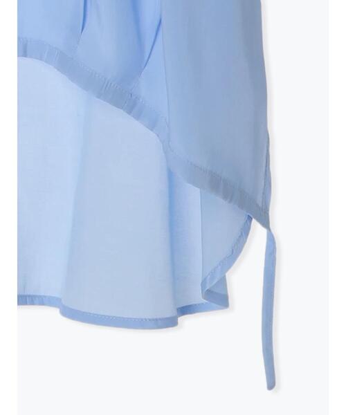 Samansa Mos2 blue(サマンサモスモスブルー)の「前裾ドロストシャツ(シャツ/ブラウス・レディース・イエロー/オフホワイト/サックスブルー・F)」の8枚目の写真