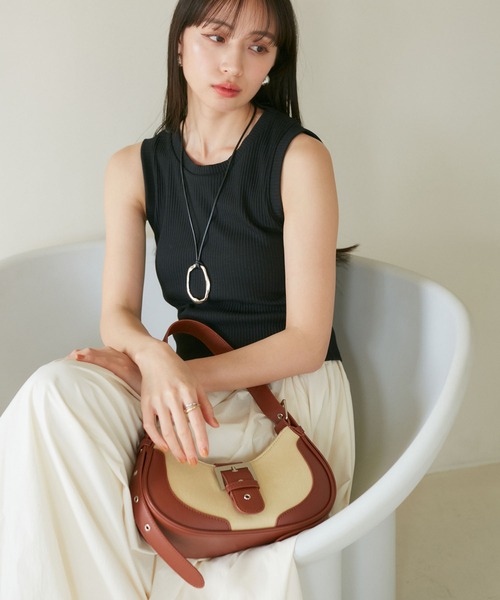 VIS（ビス）の「キャンバスコンビワンショルダー（ショルダーバッグ・レディース・ブラック系その他/ブラウン・FREE）」の8枚目の写真