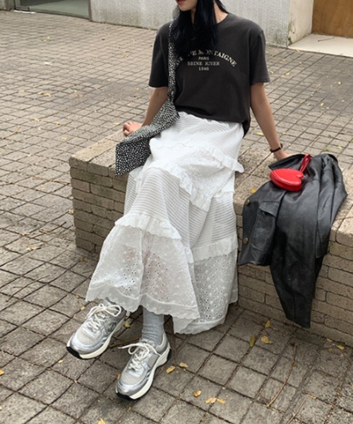 Vipoa（ヴィポア）の「lace feminine skirt（スカート・レディース・ホワイト・FREE）」の6枚目の写真