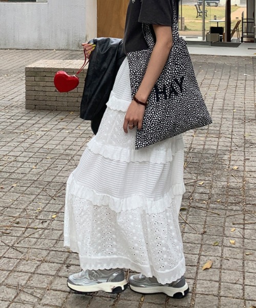 Vipoa（ヴィポア）の「lace feminine skirt（スカート・レディース・ホワイト・FREE）」の7枚目の写真