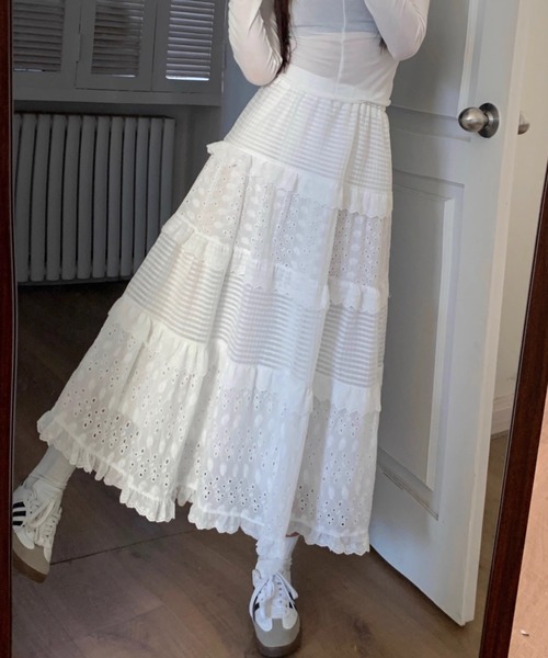 Vipoa（ヴィポア）の「lace feminine skirt（スカート・レディース・ホワイト・FREE）」の15枚目の写真