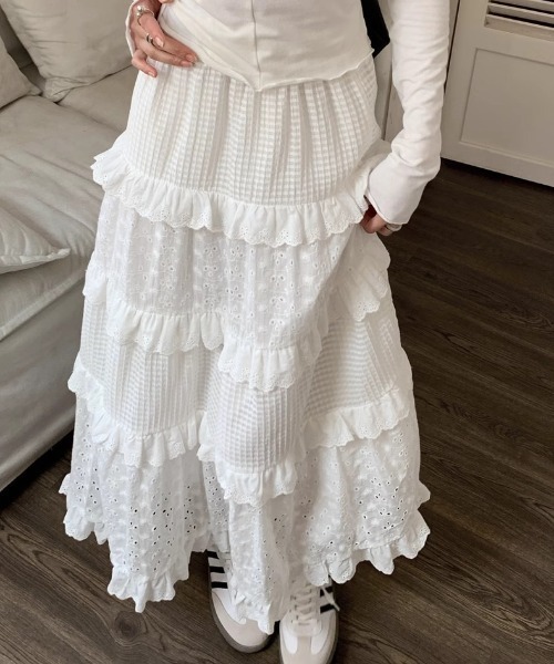 Vipoa（ヴィポア）の「lace feminine skirt（スカート・レディース・ホワイト・FREE）」の19枚目の写真