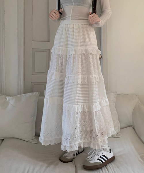 Vipoa（ヴィポア）の「lace feminine skirt（スカート・レディース・ホワイト・FREE）」の12枚目の写真