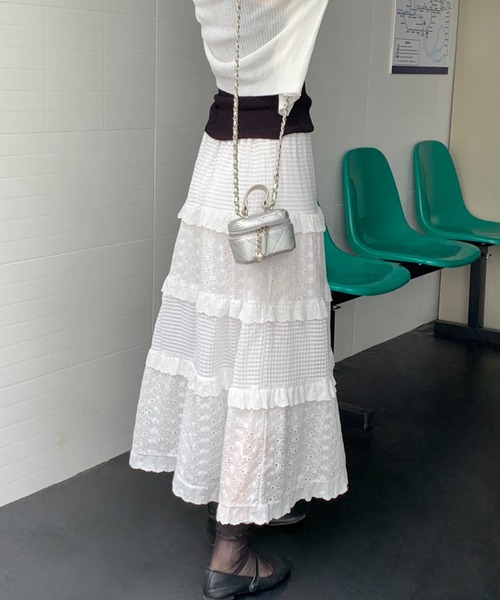 Vipoa（ヴィポア）の「lace feminine skirt（スカート・レディース・ホワイト・FREE）」の21枚目の写真