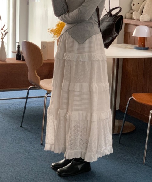 Vipoa（ヴィポア）の「lace feminine skirt（スカート・レディース・ホワイト・FREE）」の22枚目の写真