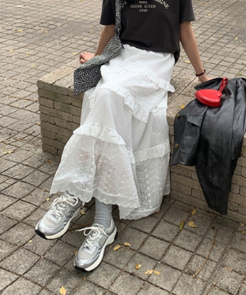 Vipoa（ヴィポア）の「lace feminine skirt（スカート・レディース・ホワイト・FREE）」の20枚目の写真