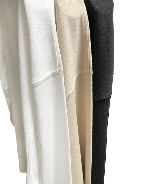 FORTUNA HOMME(フォルトゥナオム)の「FORTUNAHOMME Soft ClearPonti L/S Tee(Tシャツ/カットソー・メンズ・ブラック/ベージュ/ホワイト・2/1)」の11枚目の写真