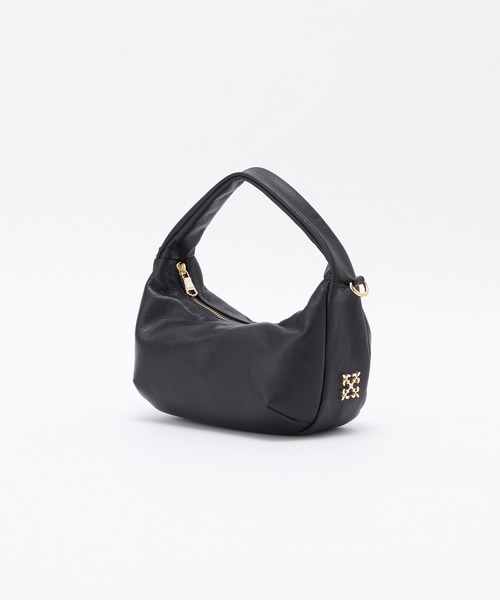 russet ソフトレザーショルダーバッグ 黒 russet｜ソフトレザーシンプルショルダーバッグ | Rakuten Fashion