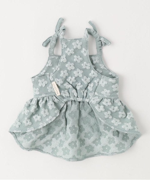 moncheri（モンシェリ）の「冷感花柄ぽこぽこキャミワンピース【接触冷感・簡単着脱】（ペットウェア・レディース・グリーン/アイボリー・S/M/L/XL/XS）」の10枚目の写真