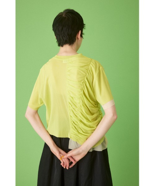 HeRIN.CYE（ヘリンドットサイ）の「Double hem tops　　ダブルヘムトップス（Tシャツ/カットソー・レディース・ブラック/ライム/パープル・FREE）」の10枚目の写真