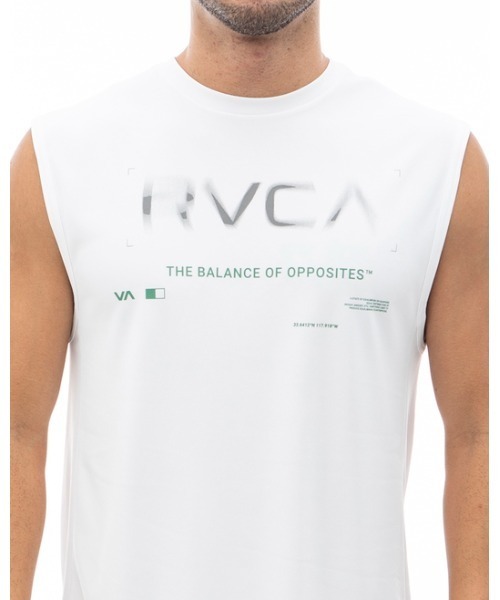 RVCA(ルーカ)の「RVCA SPORT メンズ 【NIGHTRUN】 RVCA RADIAL REFLECT TT ラッシュガード 【2024年夏モデル】/ルーカマッスルタンク(水着)(ラッシュガード・メンズ・ホワイト/ブラック/ダークグリーン/ネイビー・SMALL/MEDIUM/LARGE/X-LARGE)」の1枚目の写真
