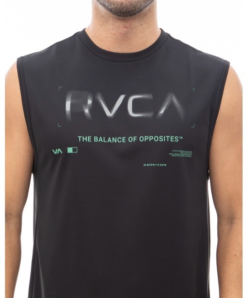 RVCA(ルーカ)の「RVCA SPORT メンズ 【NIGHTRUN】 RVCA RADIAL REFLECT TT ラッシュガード 【2024年夏モデル】/ルーカマッスルタンク(水着)(ラッシュガード・メンズ・ホワイト/ブラック/ダークグリーン/ネイビー・SMALL/MEDIUM/LARGE/X-LARGE)」の2枚目の写真