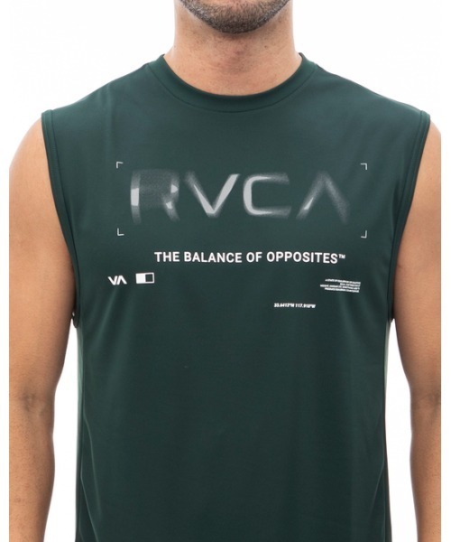 RVCA(ルーカ)の「RVCA SPORT メンズ 【NIGHTRUN】 RVCA RADIAL REFLECT TT ラッシュガード 【2024年夏モデル】/ルーカマッスルタンク(水着)(ラッシュガード・メンズ・ホワイト/ブラック/ダークグリーン/ネイビー・SMALL/MEDIUM/LARGE/X-LARGE)」の3枚目の写真