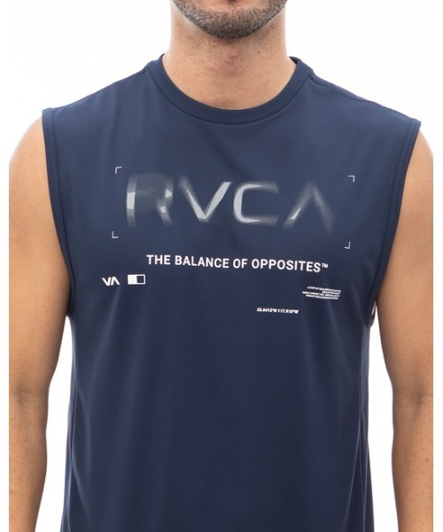 RVCA(ルーカ)の「RVCA SPORT メンズ 【NIGHTRUN】 RVCA RADIAL REFLECT TT ラッシュガード 【2024年夏モデル】/ルーカマッスルタンク(水着)(ラッシュガード・メンズ・ホワイト/ブラック/ダークグリーン/ネイビー・SMALL/MEDIUM/LARGE/X-LARGE)」の18枚目の写真