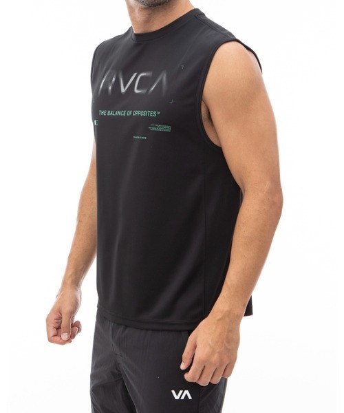 RVCA(ルーカ)の「RVCA SPORT メンズ 【NIGHTRUN】 RVCA RADIAL REFLECT TT ラッシュガード 【2024年夏モデル】/ルーカマッスルタンク(水着)(ラッシュガード・メンズ・ホワイト/ブラック/ダークグリーン/ネイビー・SMALL/MEDIUM/LARGE/X-LARGE)」の8枚目の写真