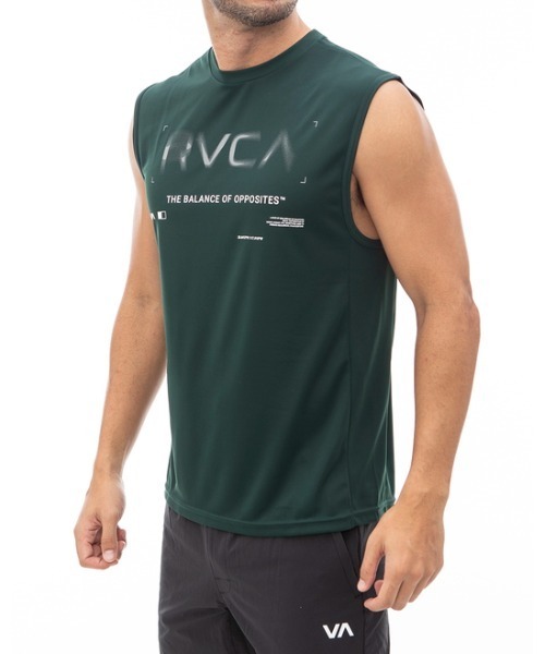 RVCA(ルーカ)の「RVCA SPORT メンズ 【NIGHTRUN】 RVCA RADIAL REFLECT TT ラッシュガード 【2024年夏モデル】/ルーカマッスルタンク(水着)(ラッシュガード・メンズ・ホワイト/ブラック/ダークグリーン/ネイビー・SMALL/MEDIUM/LARGE/X-LARGE)」の15枚目の写真