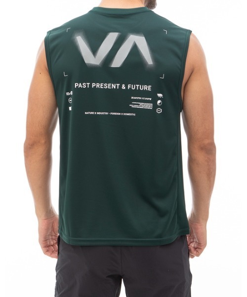 RVCA(ルーカ)の「RVCA SPORT メンズ 【NIGHTRUN】 RVCA RADIAL REFLECT TT ラッシュガード 【2024年夏モデル】/ルーカマッスルタンク(水着)(ラッシュガード・メンズ・ホワイト/ブラック/ダークグリーン/ネイビー・SMALL/MEDIUM/LARGE/X-LARGE)」の16枚目の写真