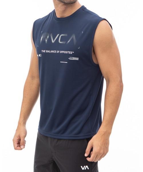 RVCA(ルーカ)の「RVCA SPORT メンズ 【NIGHTRUN】 RVCA RADIAL REFLECT TT ラッシュガード 【2024年夏モデル】/ルーカマッスルタンク(水着)(ラッシュガード・メンズ・ホワイト/ブラック/ダークグリーン/ネイビー・SMALL/MEDIUM/LARGE/X-LARGE)」の19枚目の写真