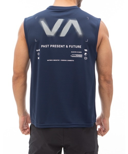 RVCA(ルーカ)の「RVCA SPORT メンズ 【NIGHTRUN】 RVCA RADIAL REFLECT TT ラッシュガード 【2024年夏モデル】/ルーカマッスルタンク(水着)(ラッシュガード・メンズ・ホワイト/ブラック/ダークグリーン/ネイビー・SMALL/MEDIUM/LARGE/X-LARGE)」の20枚目の写真