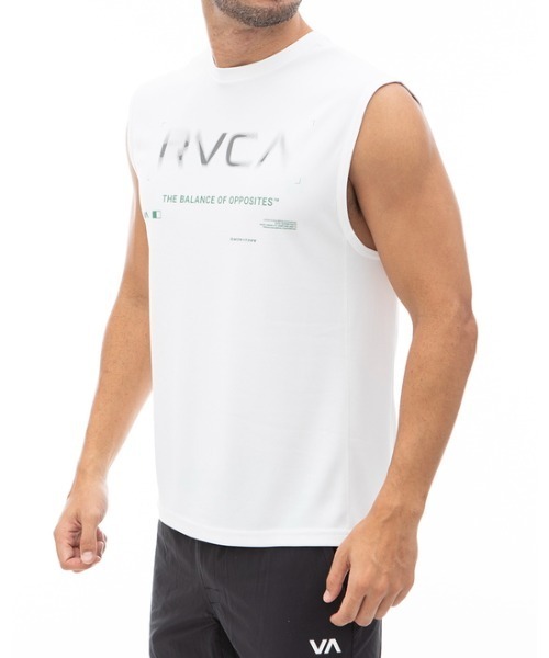 RVCA(ルーカ)の「RVCA SPORT メンズ 【NIGHTRUN】 RVCA RADIAL REFLECT TT ラッシュガード 【2024年夏モデル】/ルーカマッスルタンク(水着)(ラッシュガード・メンズ・ホワイト/ブラック/ダークグリーン/ネイビー・SMALL/MEDIUM/LARGE/X-LARGE)」の5枚目の写真