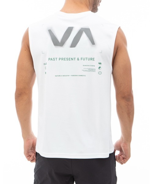 RVCA(ルーカ)の「RVCA SPORT メンズ 【NIGHTRUN】 RVCA RADIAL REFLECT TT ラッシュガード 【2024年夏モデル】/ルーカマッスルタンク(水着)(ラッシュガード・メンズ・ホワイト/ブラック/ダークグリーン/ネイビー・SMALL/MEDIUM/LARGE/X-LARGE)」の6枚目の写真