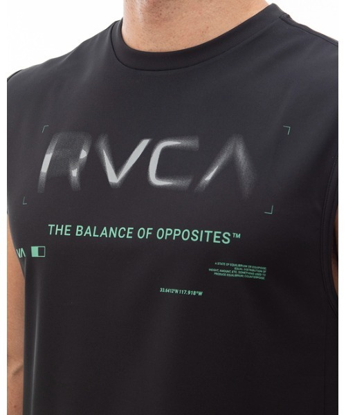 RVCA(ルーカ)の「RVCA SPORT メンズ 【NIGHTRUN】 RVCA RADIAL REFLECT TT ラッシュガード 【2024年夏モデル】/ルーカマッスルタンク(水着)(ラッシュガード・メンズ・ホワイト/ブラック/ダークグリーン/ネイビー・SMALL/MEDIUM/LARGE/X-LARGE)」の10枚目の写真