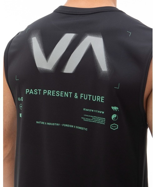 RVCA(ルーカ)の「RVCA SPORT メンズ 【NIGHTRUN】 RVCA RADIAL REFLECT TT ラッシュガード 【2024年夏モデル】/ルーカマッスルタンク(水着)(ラッシュガード・メンズ・ホワイト/ブラック/ダークグリーン/ネイビー・SMALL/MEDIUM/LARGE/X-LARGE)」の12枚目の写真