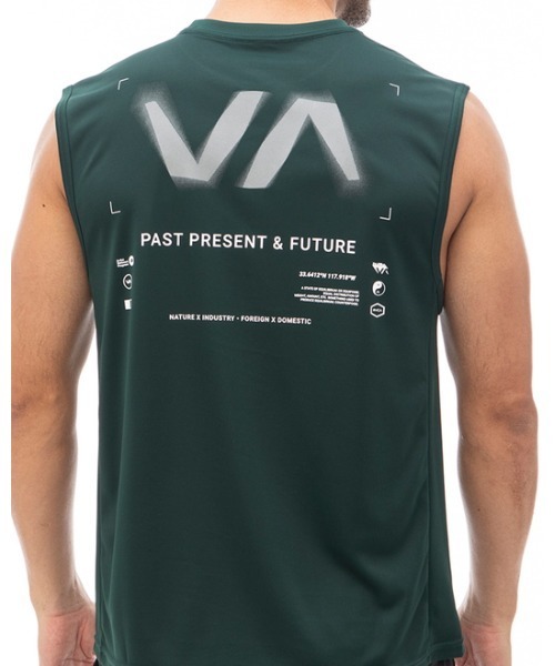 RVCA(ルーカ)の「RVCA SPORT メンズ 【NIGHTRUN】 RVCA RADIAL REFLECT TT ラッシュガード 【2024年夏モデル】/ルーカマッスルタンク(水着)(ラッシュガード・メンズ・ホワイト/ブラック/ダークグリーン/ネイビー・SMALL/MEDIUM/LARGE/X-LARGE)」の17枚目の写真