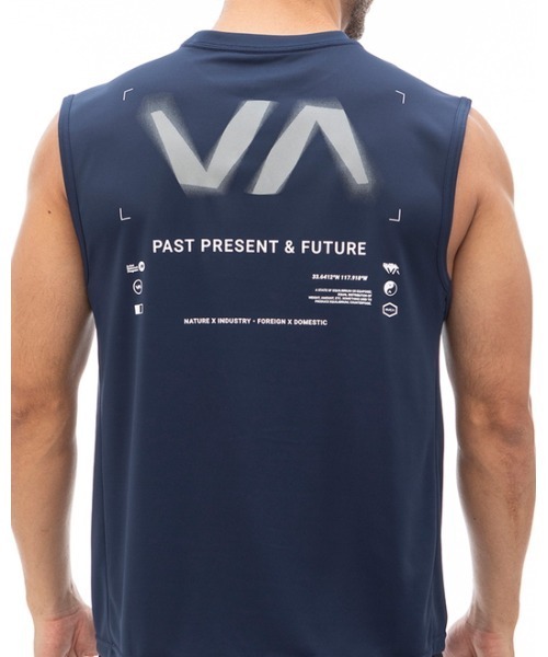 RVCA(ルーカ)の「RVCA SPORT メンズ 【NIGHTRUN】 RVCA RADIAL REFLECT TT ラッシュガード 【2024年夏モデル】/ルーカマッスルタンク(水着)(ラッシュガード・メンズ・ホワイト/ブラック/ダークグリーン/ネイビー・SMALL/MEDIUM/LARGE/X-LARGE)」の21枚目の写真