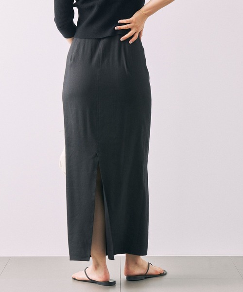 BABYLONE(バビロン)の「リネンストレッチスカート(スカート・レディース・ライトグリーン/チャコール・38inch/36inch)」の9枚目の写真