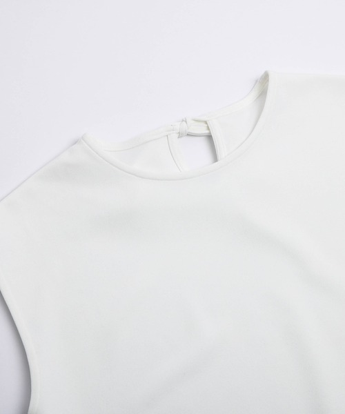 AMELY(エミリー)の「チュールペプラムトップス(シャツ/ブラウス・レディース・ブラック/ホワイト・フリー)」の18枚目の写真
