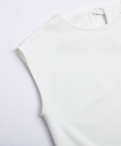 AMELY(エミリー)の「チュールペプラムトップス(シャツ/ブラウス・レディース・ブラック/ホワイト・フリー)」の20枚目の写真