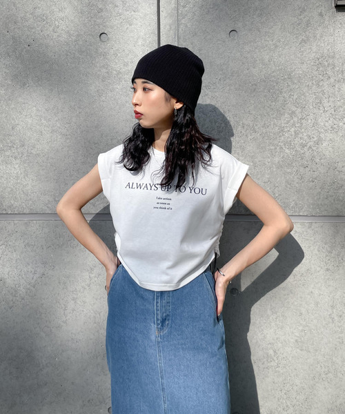 tシャツ フォールシャーリングトップス レディース DIAVEL tシャツ サイドシャーリングリボン 配色プリントトップス