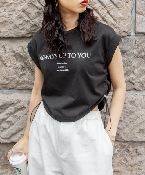 セール】サイドシャーリングTシャツ（Tシャツ/カットソー