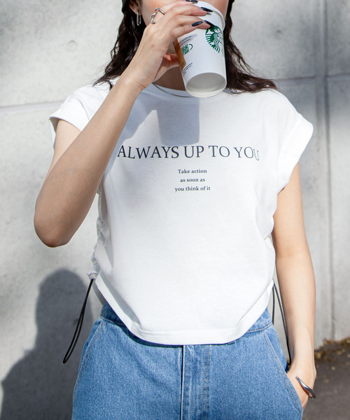 Chillfar（チルファー）の「サイドシャーリングTシャツ（Tシャツ/カットソー・レディース・チャコール/オートミール/ホワイト/ネイビー・FREE）」の17枚目の写真