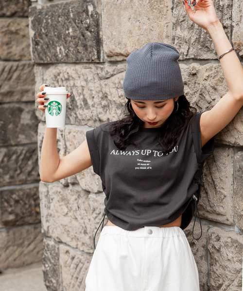 セール】サイドシャーリングTシャツ（Tシャツ/カットソー