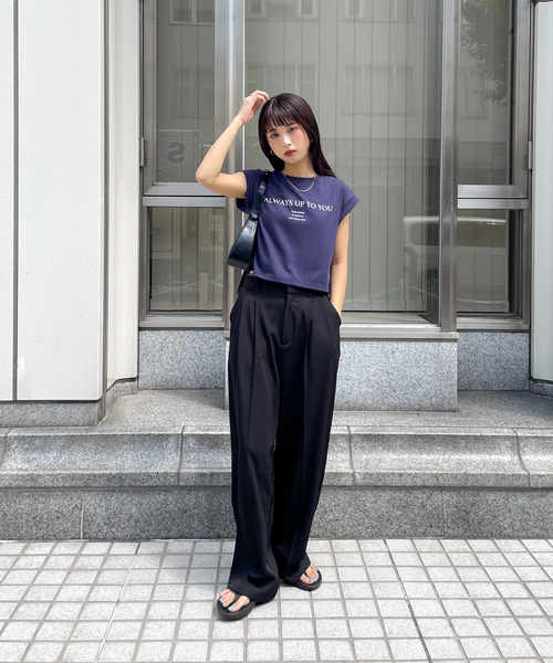 セール】サイドシャーリングTシャツ（Tシャツ/カットソー
