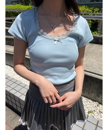 PHILLY | 【PHILLY】フロントリボンコンパクトTシャツ(Tシャツ/カットソー)
