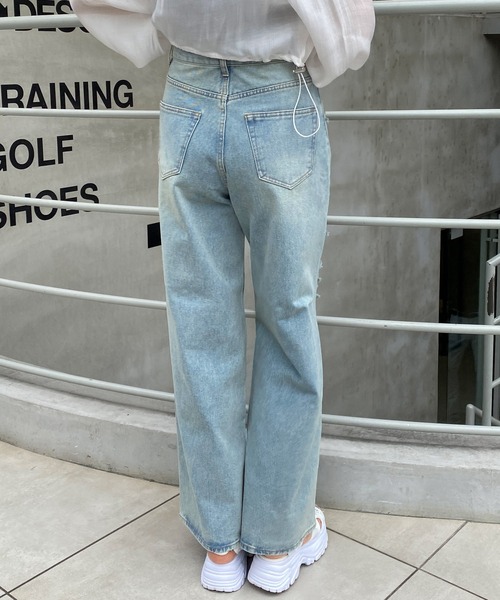 INGNI（イング）の「クラッシュデニムワイドパンツ（デニムパンツ・レディース・ライトグレー/ブルー系その他3・S/M）」の14枚目の写真